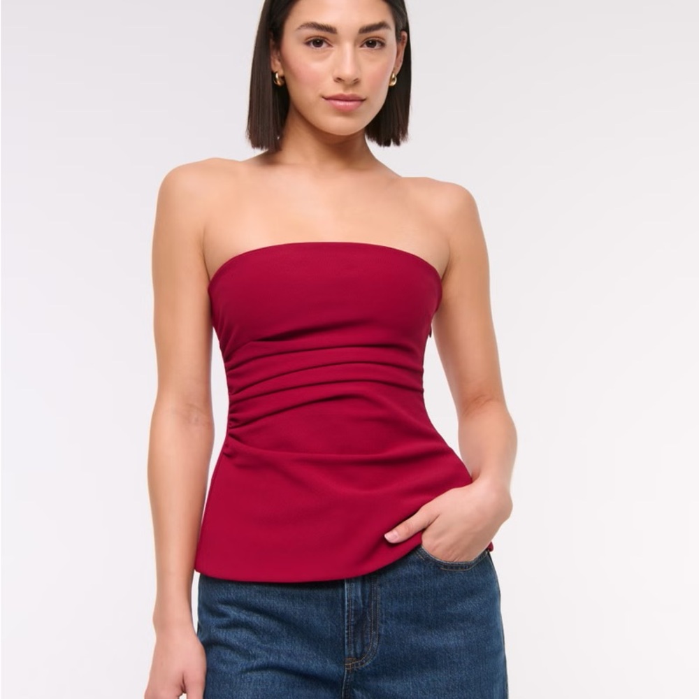 Abercrombie & Fitch Strapless Burgundy Camisole